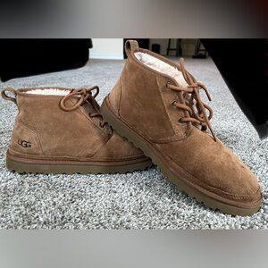 UGG Men's Tan Suede Lace-Up Boots